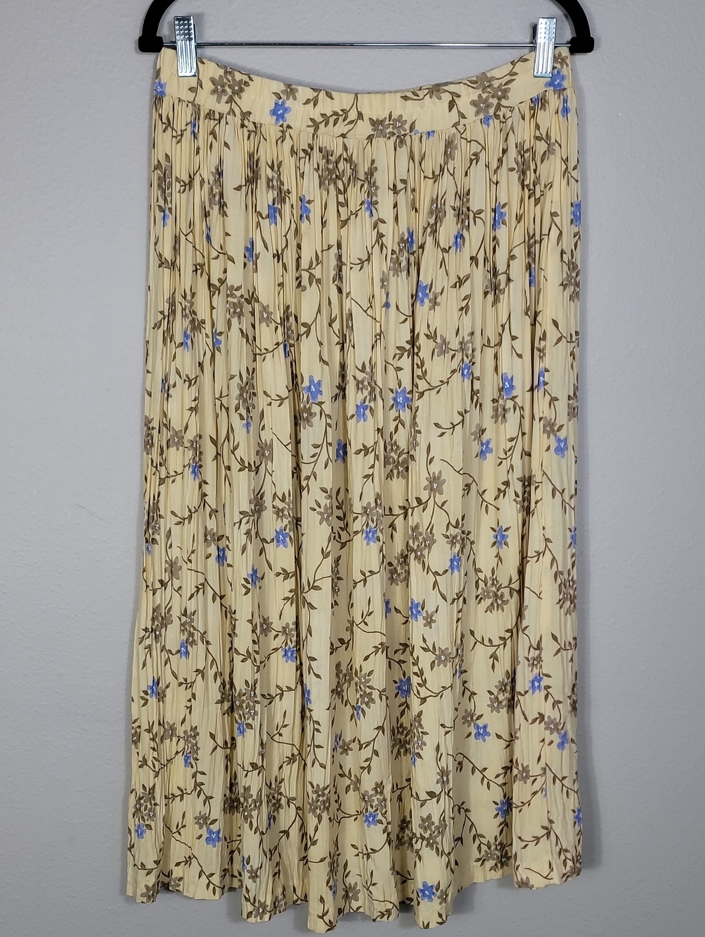 Vintage Stonebridge Pleated Floral Maxi Skirt Size Medium